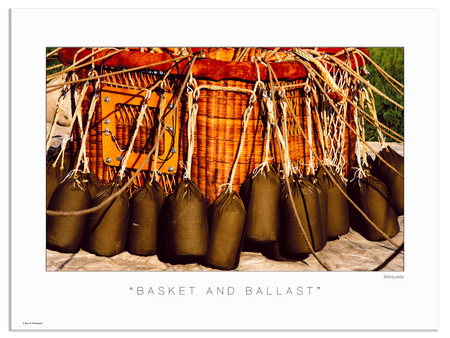Basket and Ballast Poster | The Great Balloon Race Series is a collection of unusual close-up photos. Check out these vibrant works of modern art.