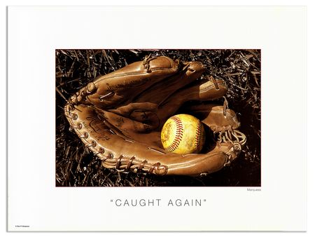 Caught Again Poster | The Baseball Fine Art Series is a collection of art photos that glorify, our great national pastime, BASEBALL.