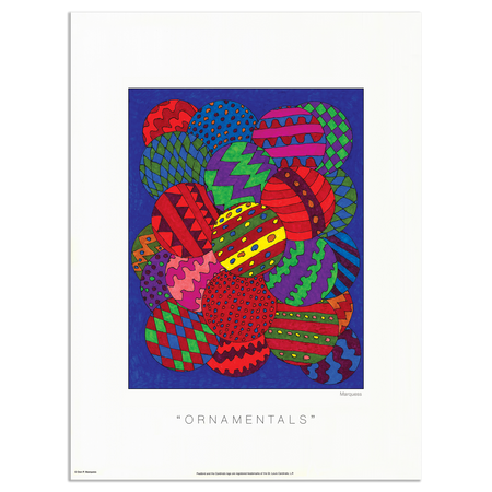 Ornamentals Poster | Uniquely colored hand-drawn graphics by prominent photographic artist Don P. Marquess.
