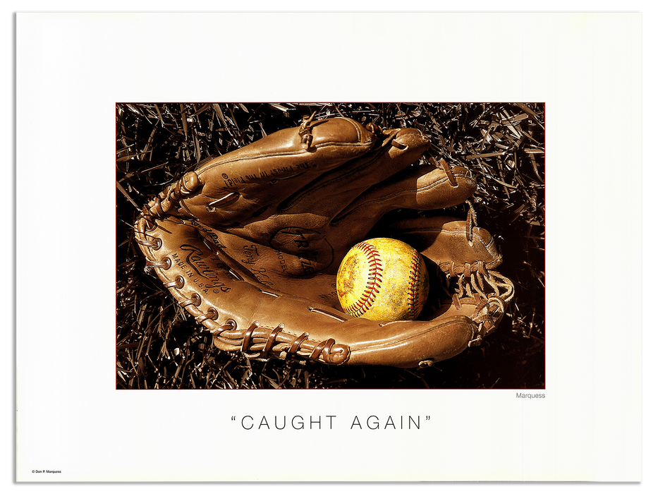 Caught Again Poster | The Baseball Fine Art Series is a collection of art photos that glorify, our great national pastime, BASEBALL.