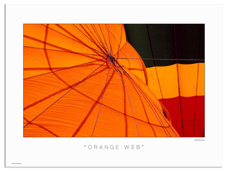 Orange Web Poster | The Great Balloon Race Series is a collection of unusual close-up photos. Check out these vibrant works of modern art.