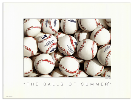 The Balls of Summer Poster | The Baseball Fine Art Series is a collection of art photos that glorify, our great national pastime, BASEBALL.