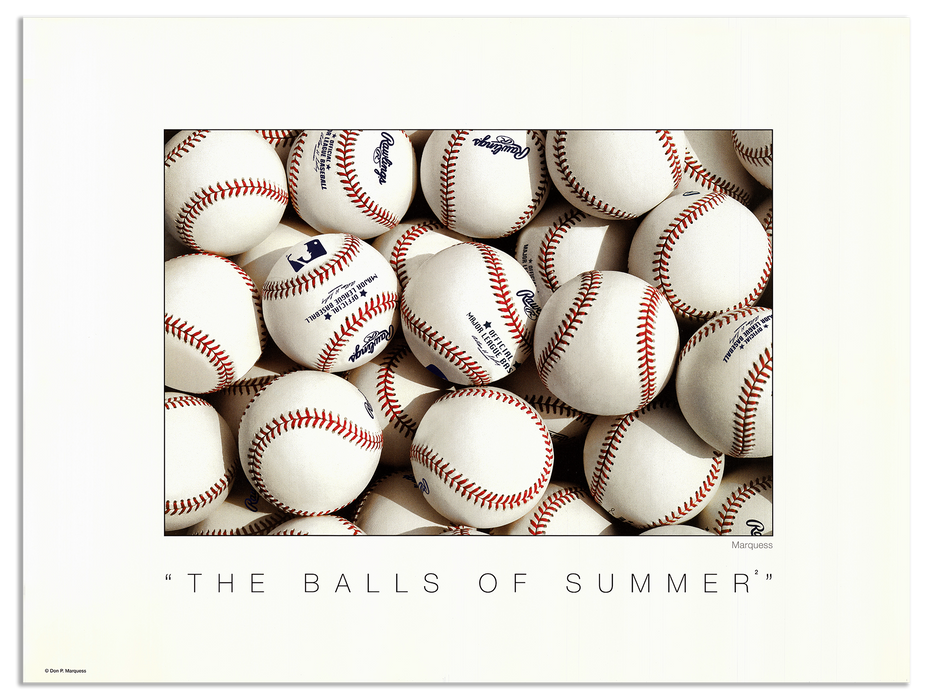 The Balls of Summer Poster | The Baseball Fine Art Series is a collection of art photos that glorify, our great national pastime, BASEBALL.