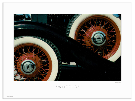 Wheels Poster | The Autographics Series is a collection of photos that highlight some of the beautiful and unusual details of vintage cars.