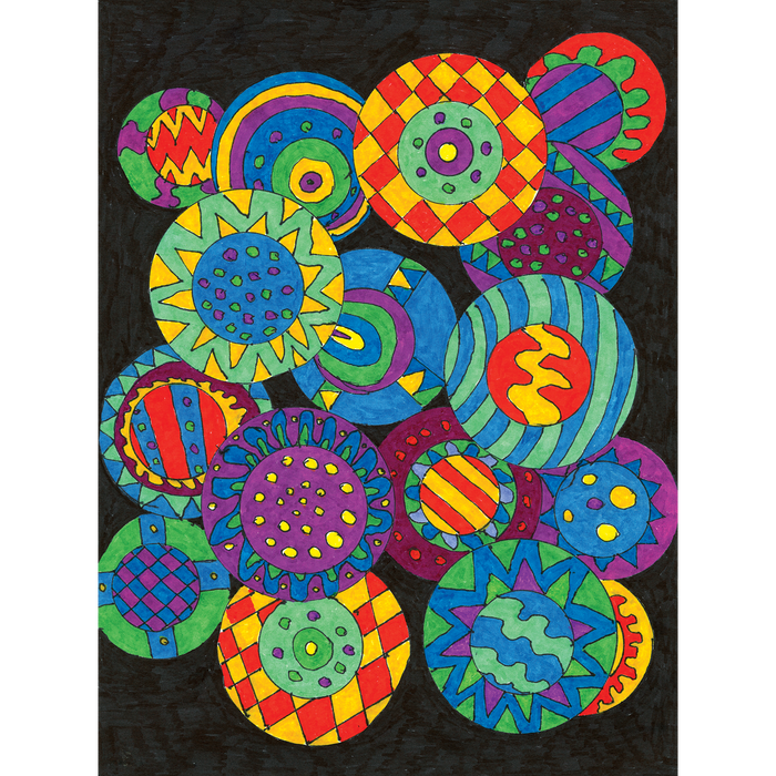 Beachy Balls | Archival photographic prints of uniquely colored hand-drawn graphics, produced in limited editions of only 26 prints, signed and numbered by prominent photographic artist Don P. Marquess.