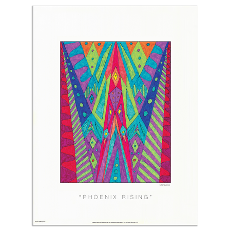 Phoenix Rising Poster | Uniquely colored hand-drawn graphics by prominent photographic artist Don P. Marquess.